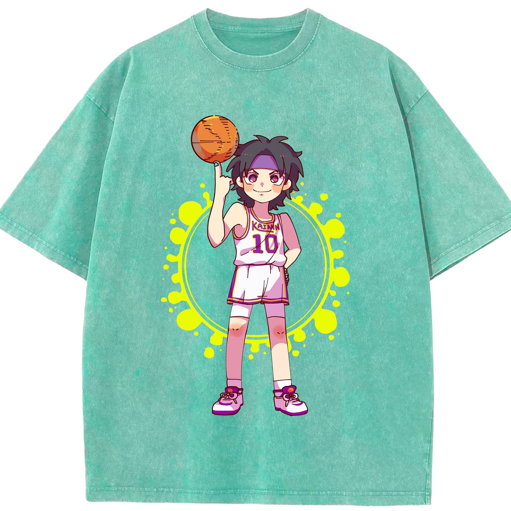 （画像用） SLAM DUNK／スラムダンク 綿100% ヴィンテージ風 半袖Tシャツ（フロントプリント）
